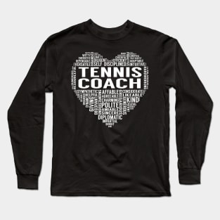 Tennis Coach Heart Long Sleeve T-Shirt